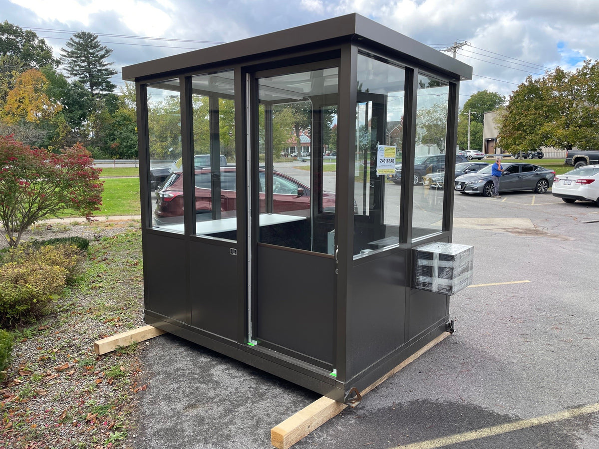 6 x 8 Bronze Prefabricated Guard Booth Equipped With Electrical & A/C