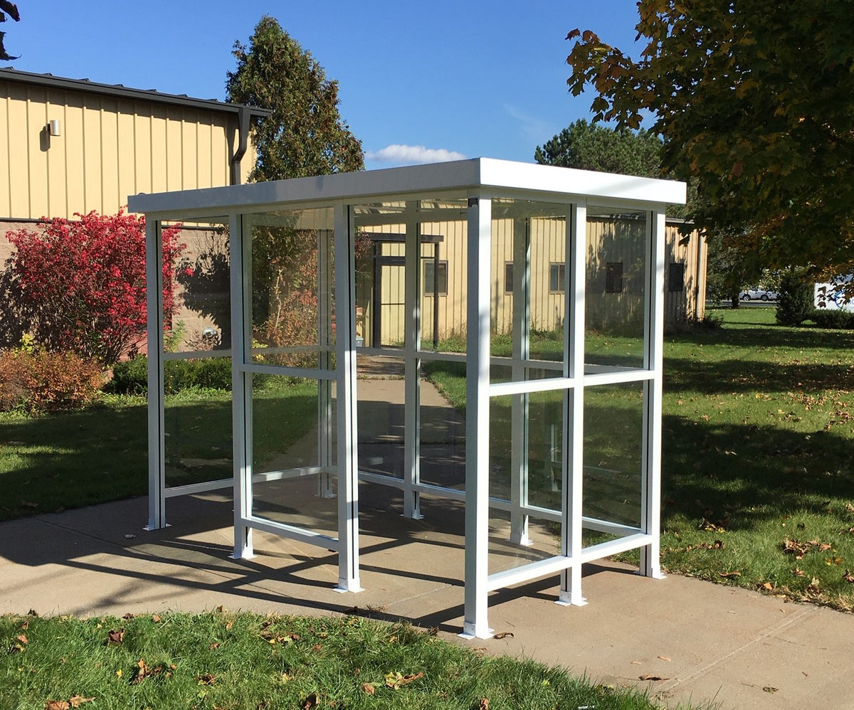 5x10 Bus Shelter, Transit Shelter, or Smoking Shelter in White – Austin ...